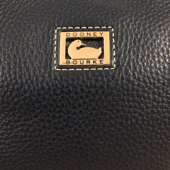 Dooney & Bourke Pebbled Grain Leather Portofino Hobo Navy Shoulder Bag - Picture 12 of 16